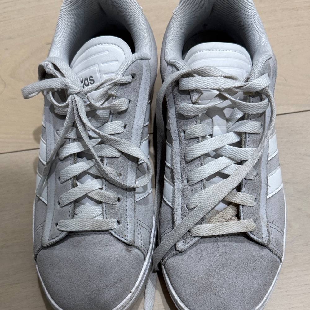 Adidas Women's Classic Gray and White Sneakers